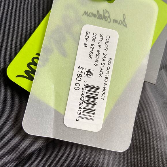 Sam Edelman Black Faux Leather Quilted Jacket - Picture 8 of 10